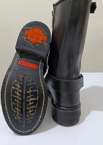 Harley Davidson Siyah Deri Tokalı Biker Bot - Görsel 7