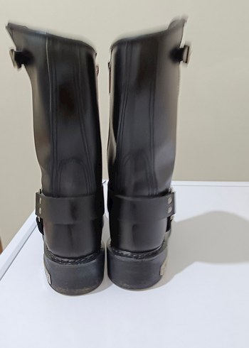 Harley Davidson Siyah Deri Tokalı Biker Bot - Görsel 6