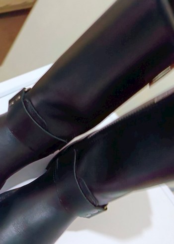 Harley Davidson Siyah Deri Tokalı Biker Bot - Görsel 3