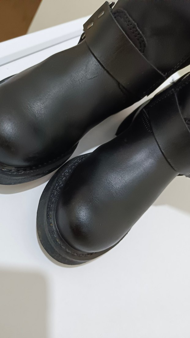 Harley Davidson Siyah Deri Tokalı Biker Bot - Görsel 2