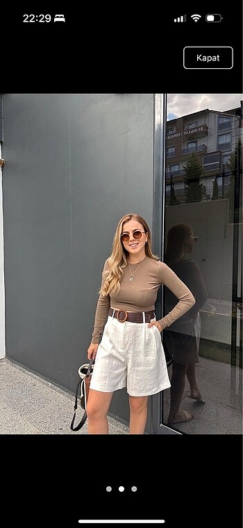 Zara beyaz şort