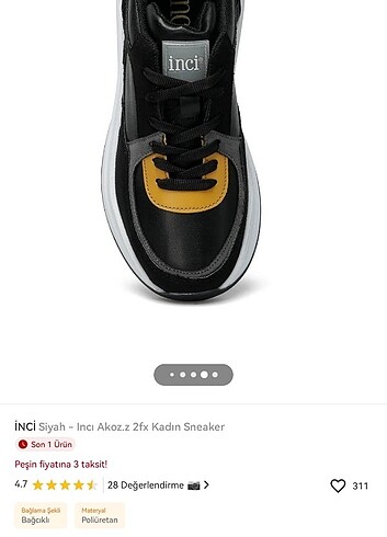 inci İNCİ KADIN SNEAKER SPOR AYAKKABI