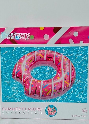 Bestway donut desenli yüzme simidi