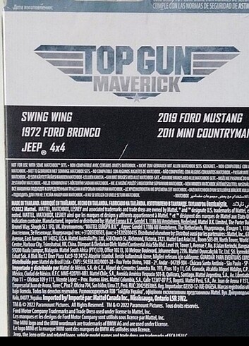  Beden Renk Matchbox top gun maverick 