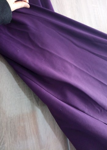 Mor Uzun Kollu Salaş Elbise - Görsel 4