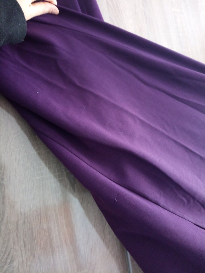 Mor Uzun Kollu Salaş Elbise - Görsel 4