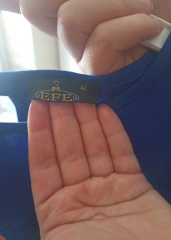 Mavi Uzun Kollu Salaş Midi Tunik - Görsel 5