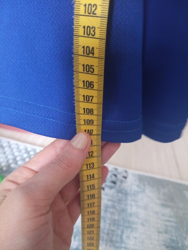 Mavi Uzun Kollu Salaş Midi Tunik - Görsel 4