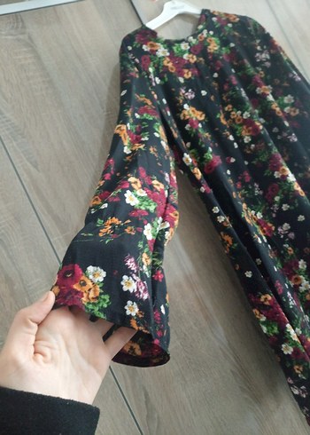 Çiçek Desenli Bohem Uzun Kollu Tunik - Görsel 3