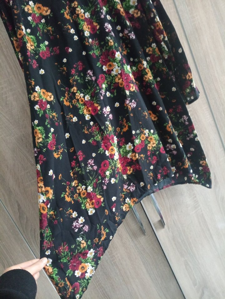 Çiçek Desenli Bohem Uzun Kollu Tunik - Görsel 4