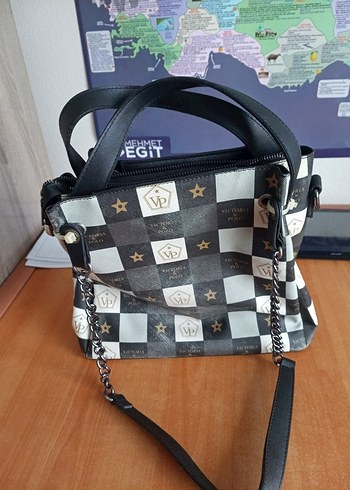 Kadın Deri Kareli Sokak Stili Çanta - Görsel 2