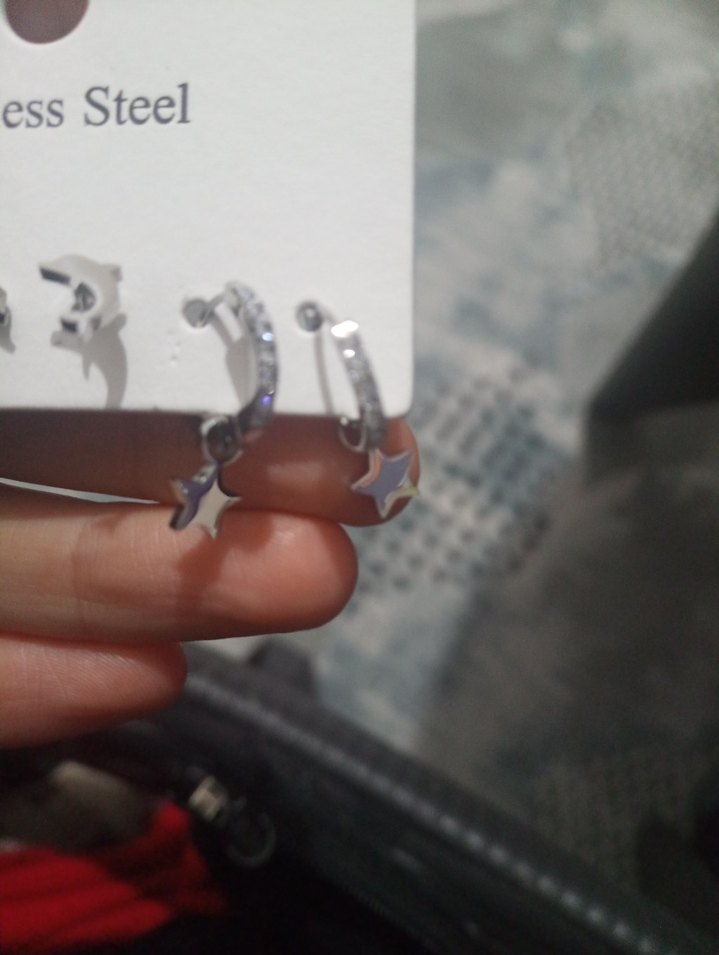 Beyaz Gri Mini Boncuklu Çiçek Küpe Seti 3 lü - Görsel 4