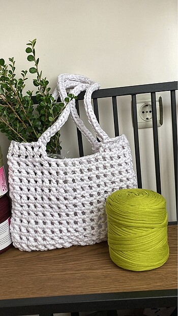 El yapımı penye çanta En 32cm boy 28 cm (sapı hariç)
