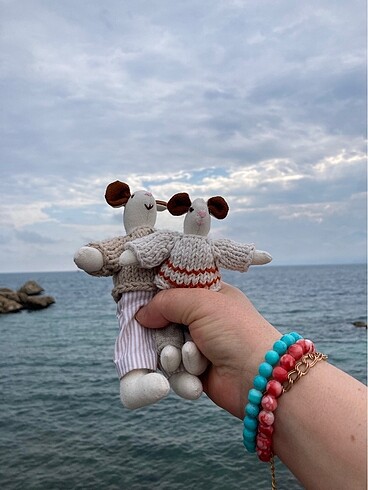 Tilda oyuncak fare büyük boy18 cm. küçük boy 12 cm.
