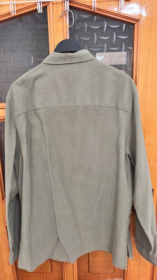 Gri Süet Erkek Gömlek Uzun Kollu Regular Fit - Görsel 4