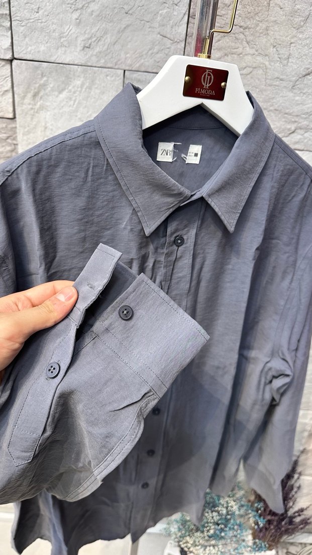 Zara modal kumaş gömlek - Görsel 5