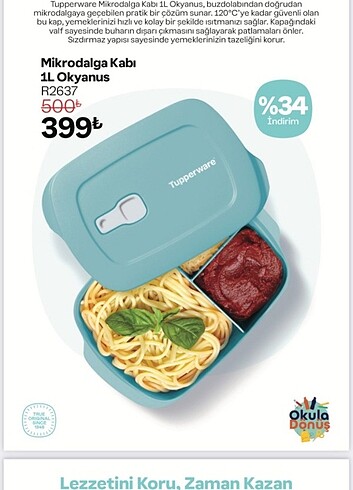 Tupperware mikrodalga kabı