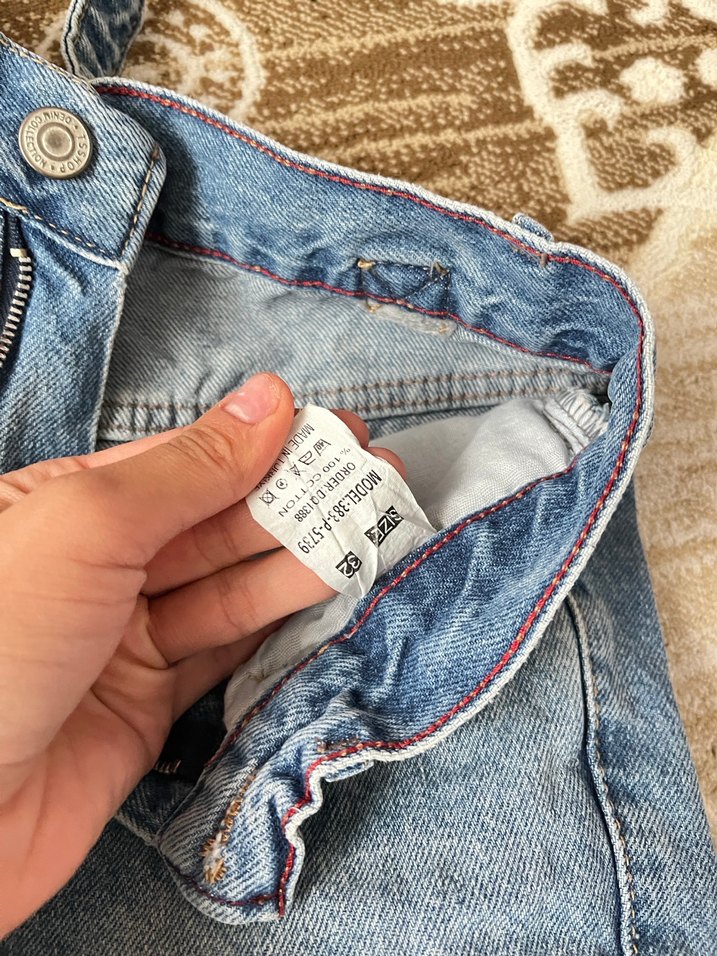 Kadın Mavi Bol Kesim Kot Pantolon - Görsel 3