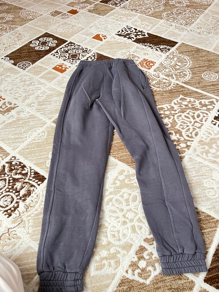 Gri Bağcıklı Rahat Kadın Eşofman Altı - Görsel 2