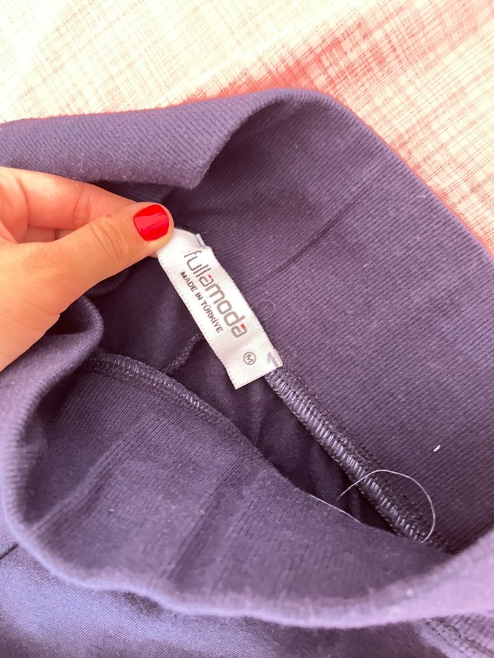 Kadın Lacivert ispanyol tayt - Görsel 2