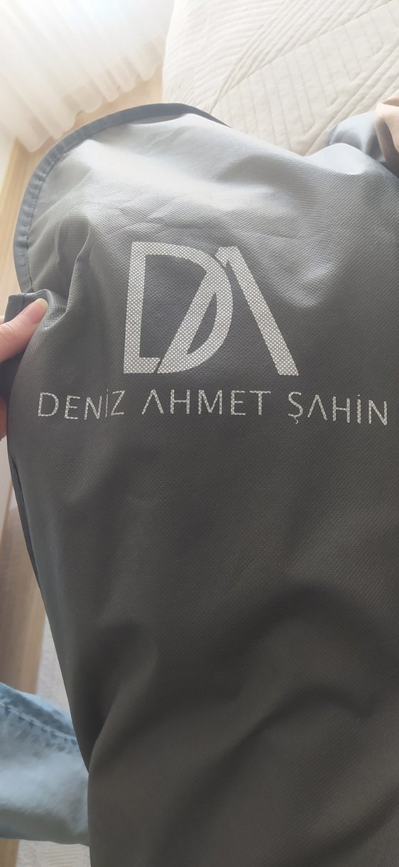 Kadın Gri Uzun Abiye Elbise Tüy Detaylı - Görsel 4