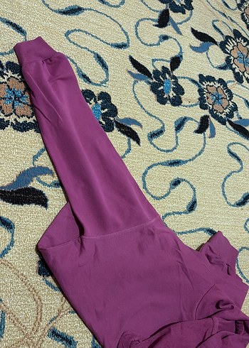 Mor Kapüşonlu Kadın Sweatshirt - Görsel 2