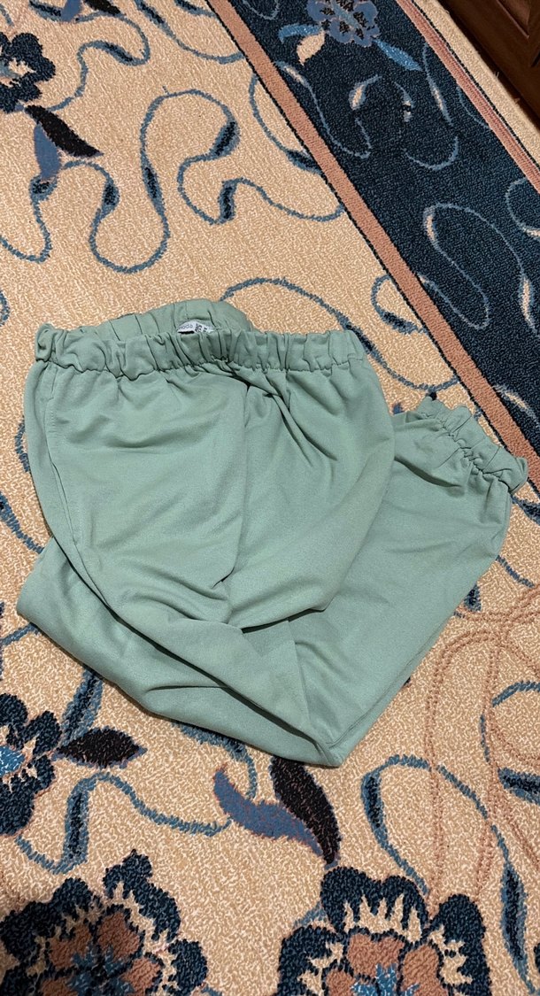 Yeşil Rahat Kesim Kadın Eşofman Altı - Görsel 2