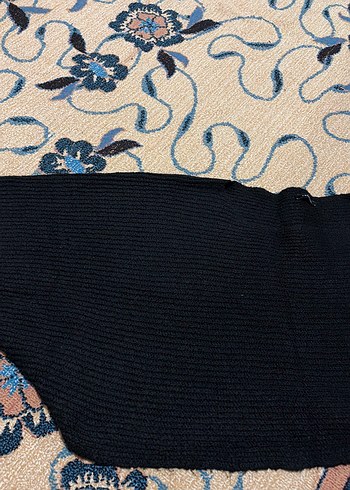 Kadın Siyah Yarasa Kol Triko Kazak - Görsel 2