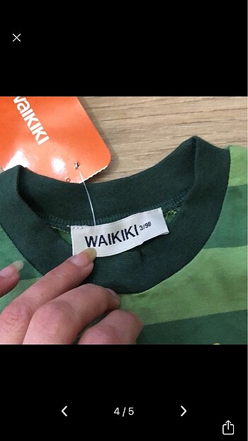 24-36 Ay Beden yeşil Renk Waikiki 3 yaş erkek çocuk tshirt