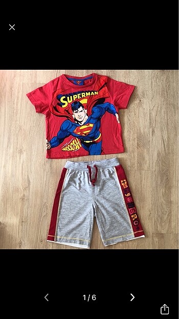 2 yaş çocuk Superman tshirt ve şort