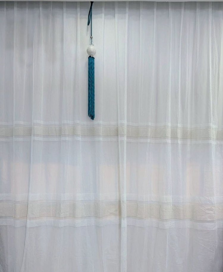 Bohem İşlemeli Beyaz Tül Perde - Görsel 2