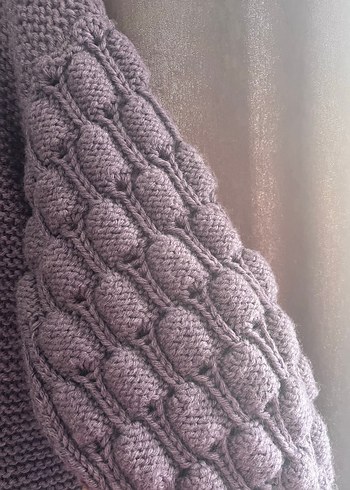 Mor Kadın Örgü Triko Kazak - Görsel 2