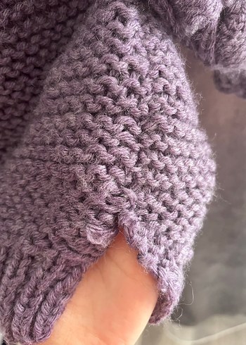 Mor Kadın Örgü Triko Kazak - Görsel 3