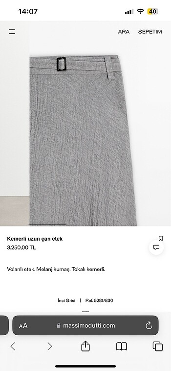 Massimo Dutti Massimo dutti etek