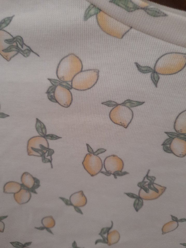 Beyaz Mini Pamuklu Baskılı Hamile Tişörtü - Görsel 2