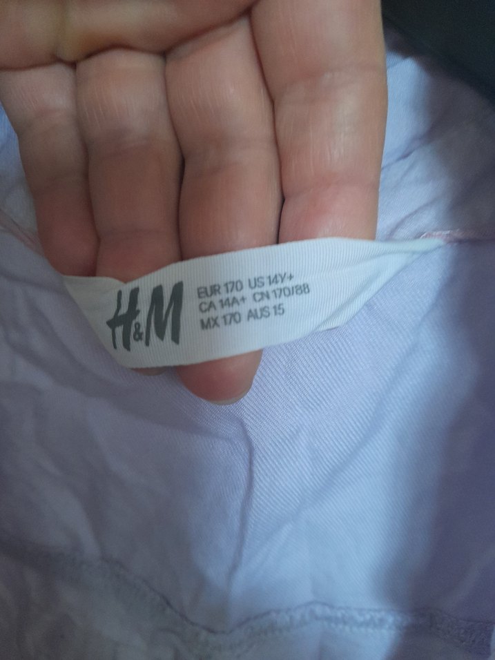 Uzun, Düğmeli, Lila Kolsuz Gömlek - Görsel 3