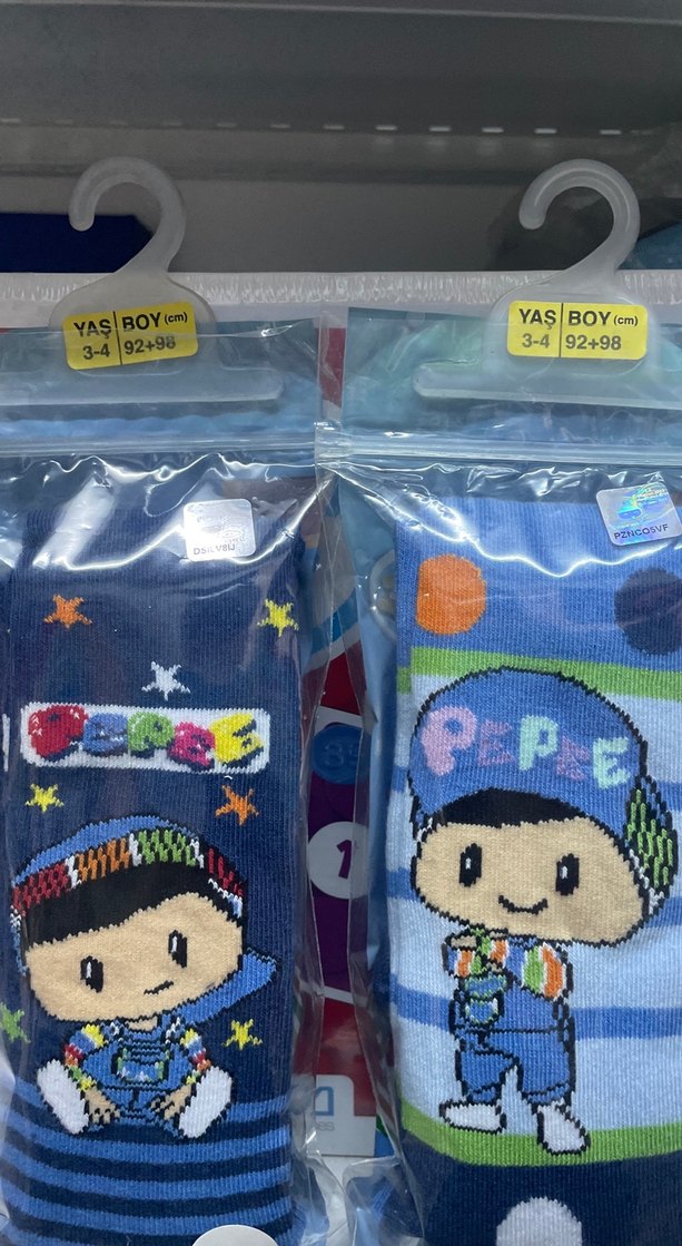 Renkli Baskılı Erkek Çorapları, 3-4 Yaş pepe - Görsel 2