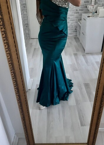 Saten balık abiye gece elbisesi #mezuniyet - Görsel 3