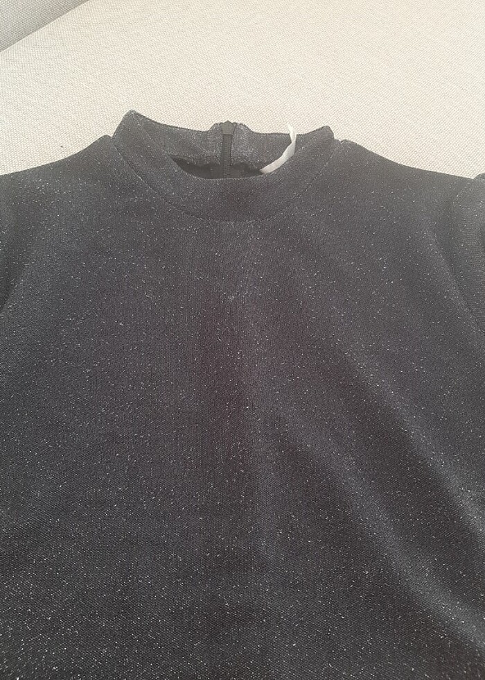 H&M gri simli midi etekli takım - Görsel 4