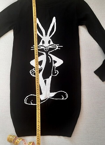 Siyah uzun triko kazak - Görsel 2