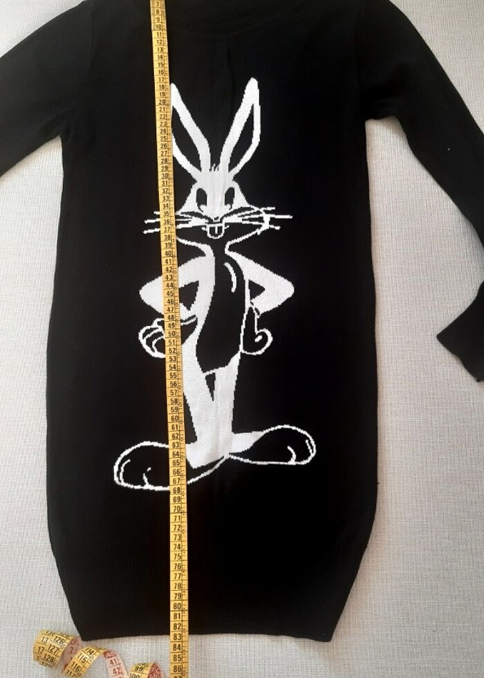 Siyah uzun triko kazak - Görsel 2