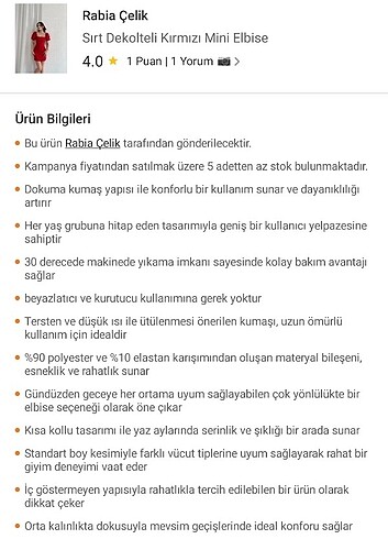 Kırmızı mini sırt dekolteli elbise - Görsel 7