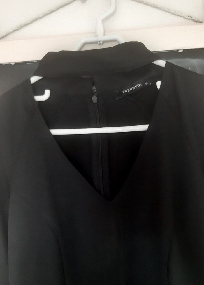 Siyah uzun kol kısa elbise - Görsel 5