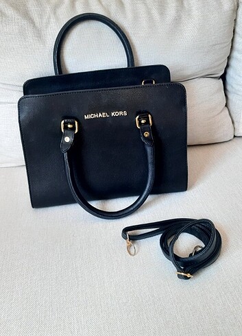 Michael Kors siyah kol çantası  - Görsel 6