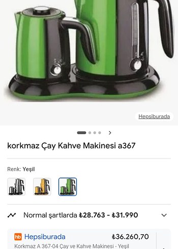 Çay Kahve seti Korkmaz - Görsel 13