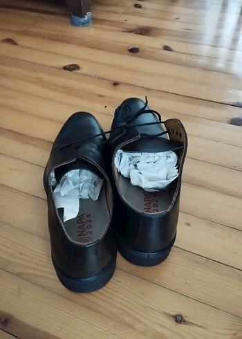 Erkek Siyah Deri Klasik Bağcıklı Ayakkabı - Görsel 8