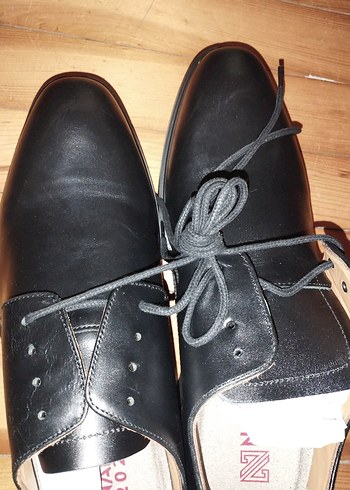 Erkek Siyah Deri Klasik Bağcıklı Ayakkabı - Görsel 7