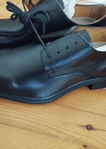 Erkek Siyah Deri Klasik Bağcıklı Ayakkabı - Görsel 6