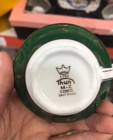  Beden yeşil Renk Çekoslovak fincan
