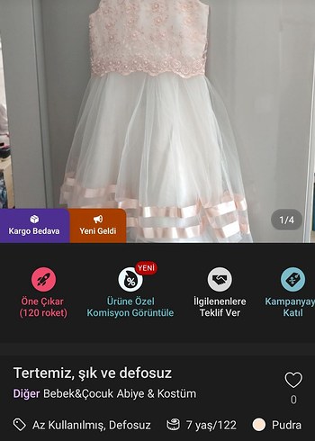 11-12 Yaş Beden Dantel Detaylı Beyaz Kız Çocuk Elbise
